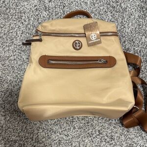 Giani Bernini Beige and Brown Men's Backpack